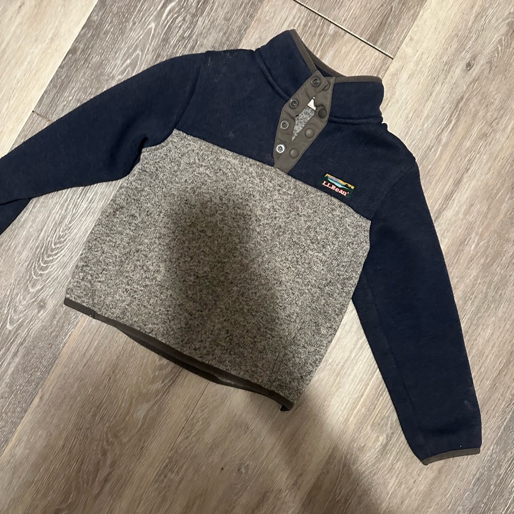 Boys LL bean half button pull over